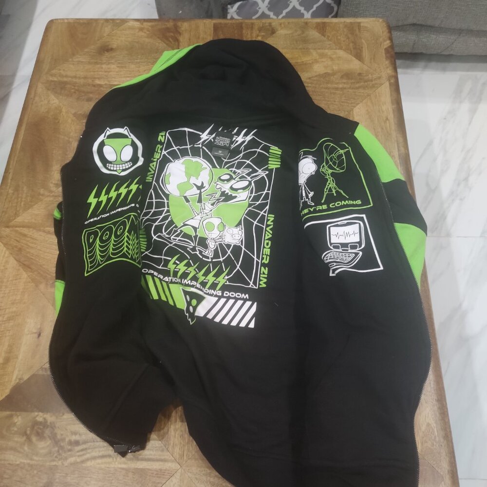 Hot Topic Invader Zim Vintage Y2K  Reversible sweatshirt size 3x New UNISEX - Picture 4 of 5